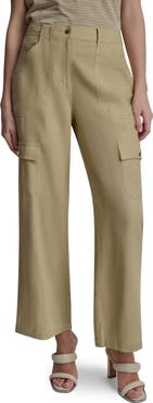 DKNY Linen Blend Cargo Pants