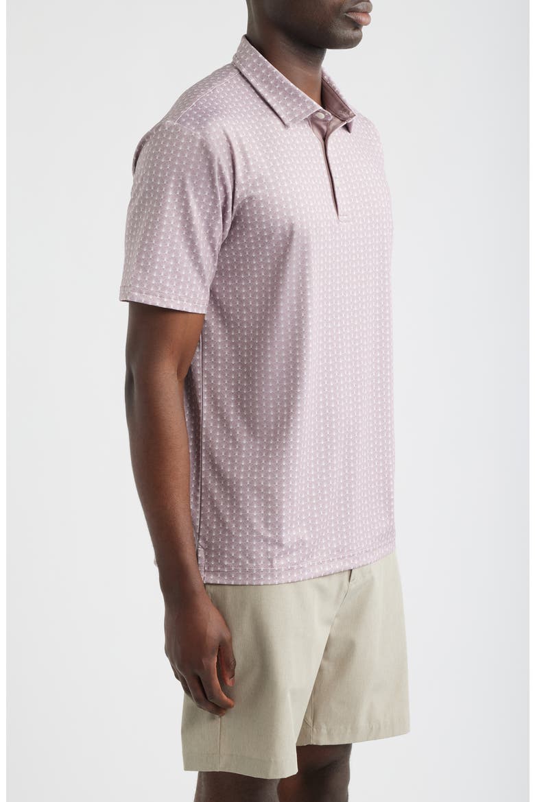 Seashell Print Polo, Alternate, color, MAUVE