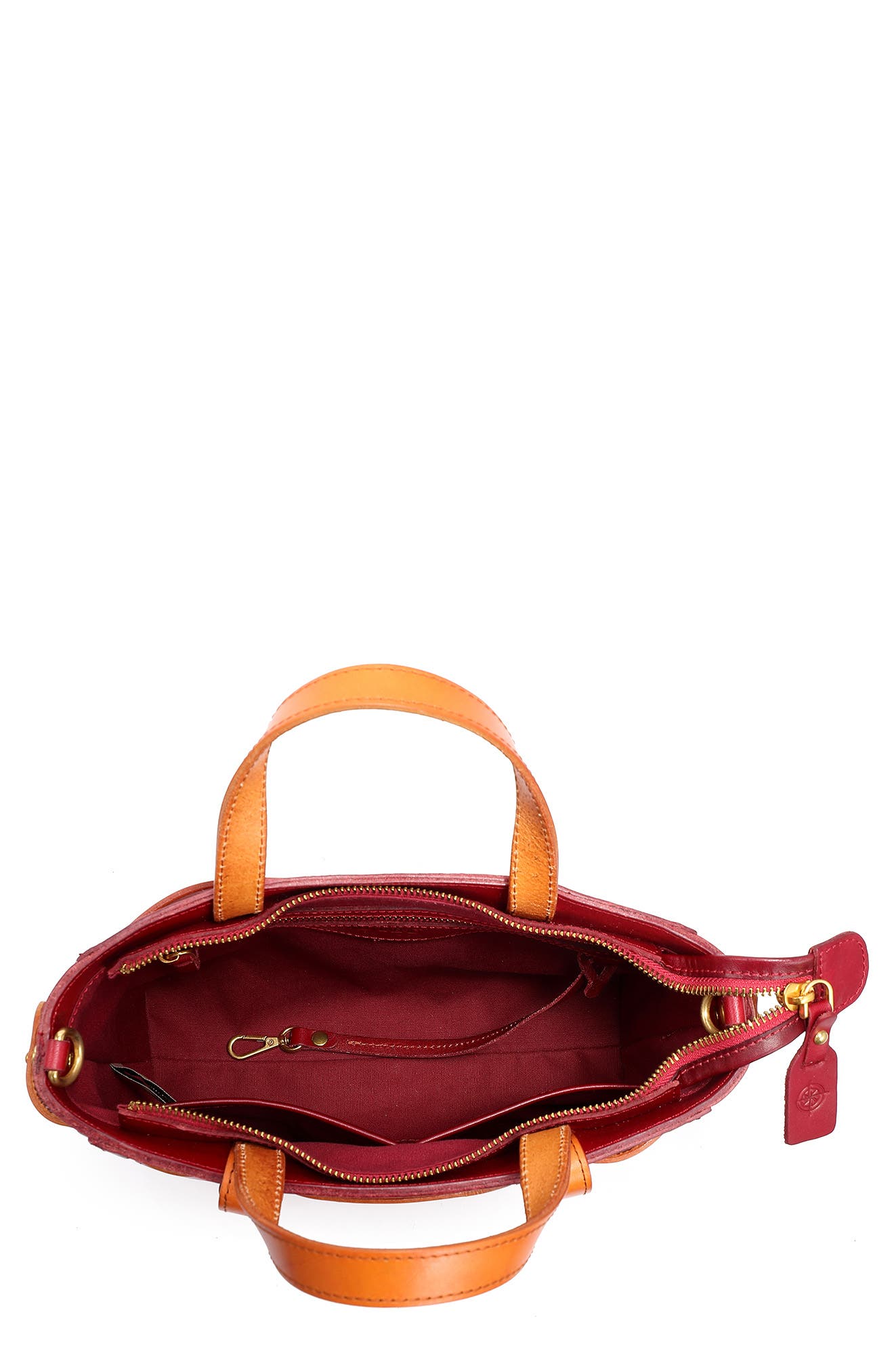 Westland Leather Mini Tote, Alternate, color, RED