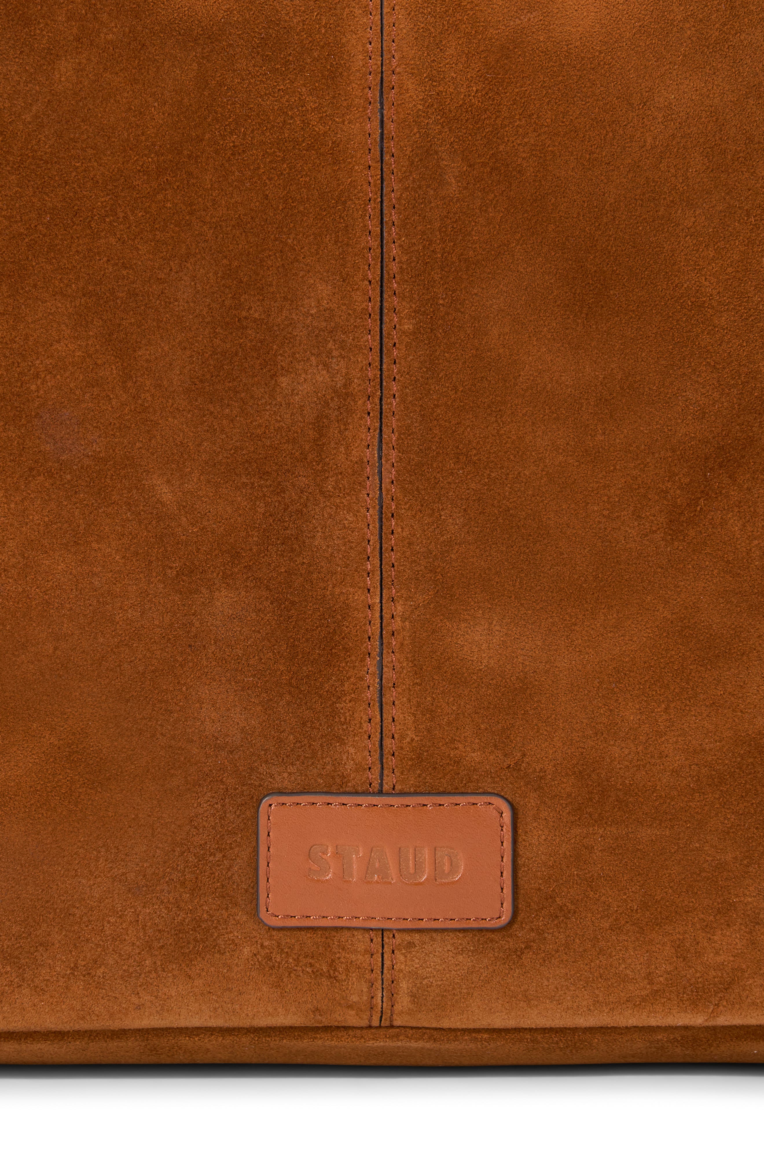 STAUD Maya Suede Hobo Bag, Alternate, color, Tabac