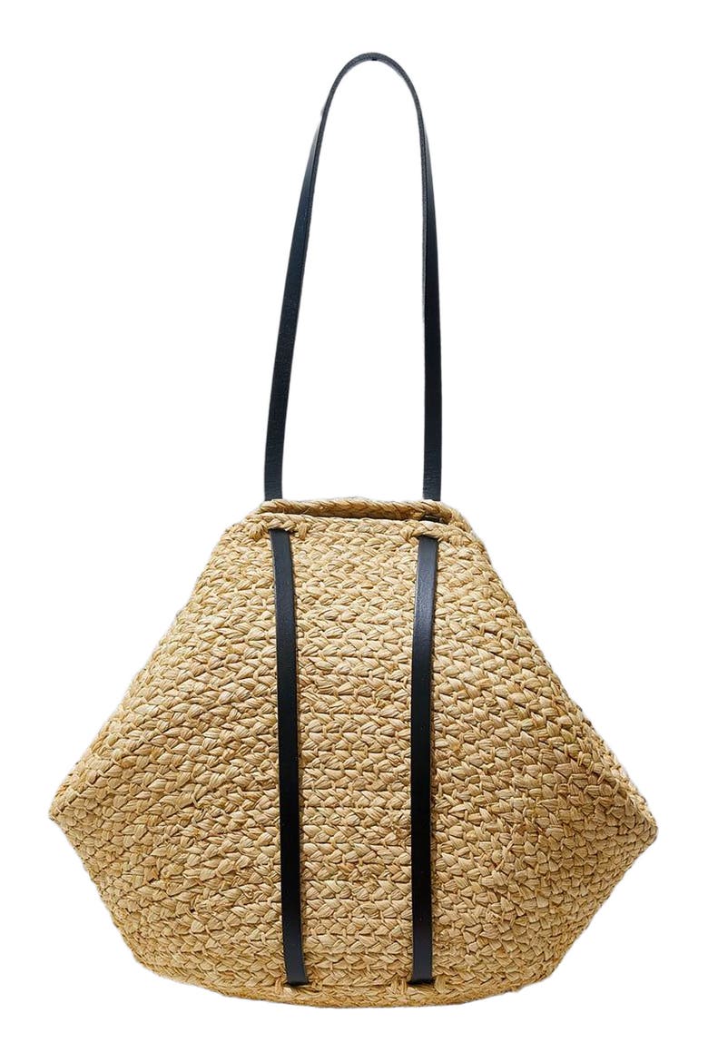Keza Braided Raffia Carryall, Main, color, Natural