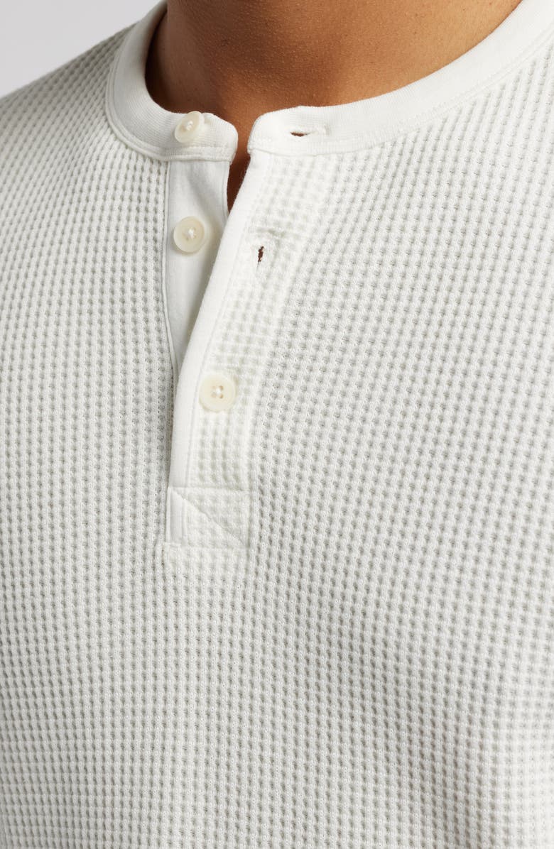 Wax London Heavyweight Stretch Cotton Thermal Henley, Alternate, color, Ecru