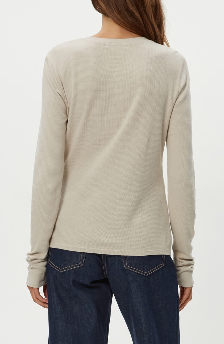 Michael Stars Minnie Ribbon Accent Henley, Alternate, color, Cement W/ Nude Tape