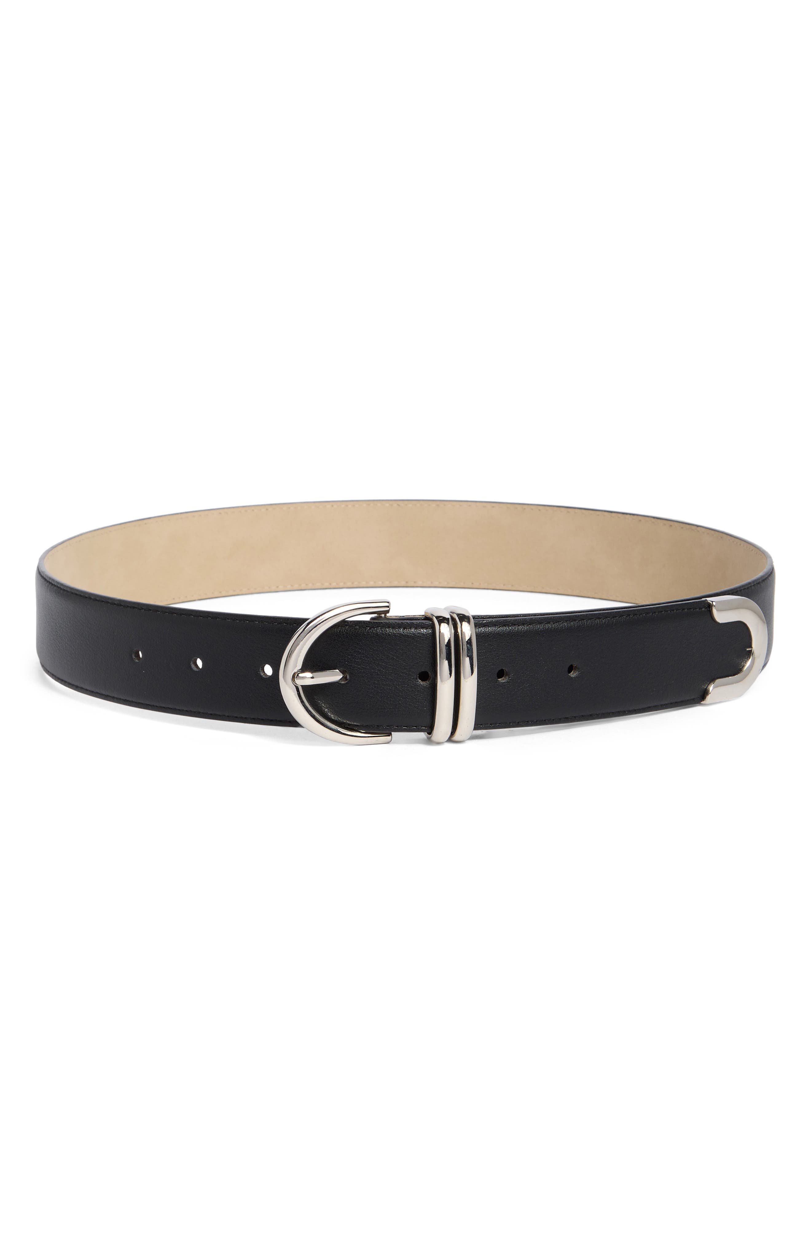 Steve Madden 36mm Double Keeper Faux Leather Belt