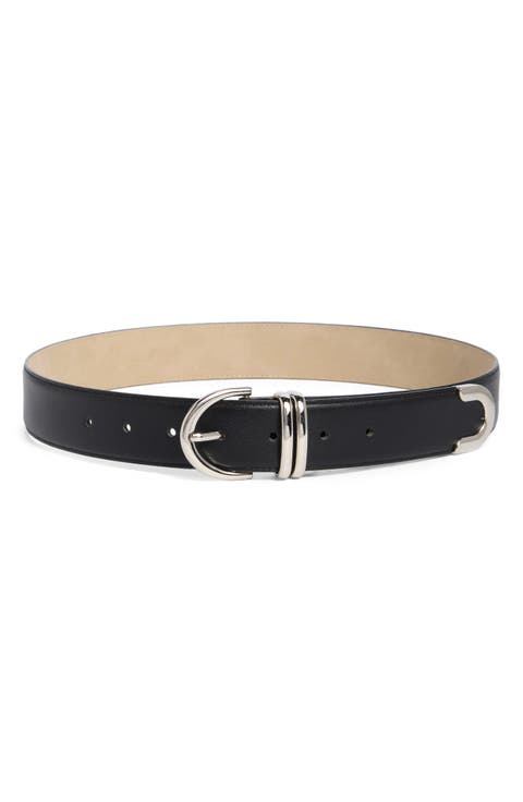36mm Double Keeper Faux Leather Belt