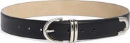 Steve Madden 36mm Double Keeper Faux Leather Belt
