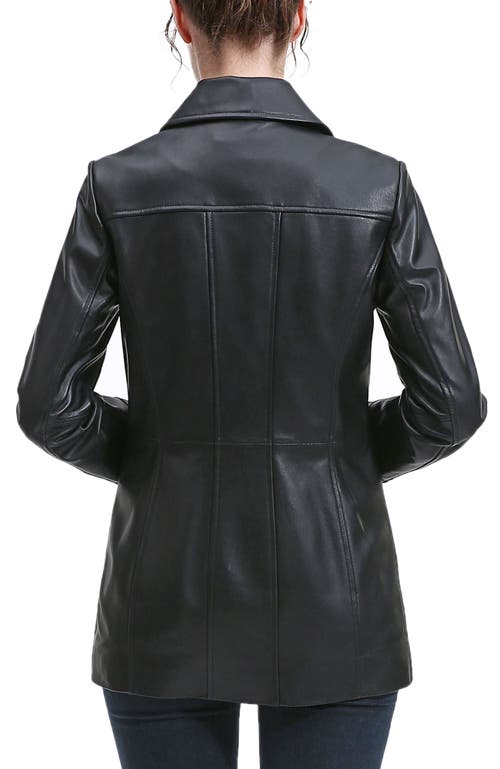 Kimi & Kai Ailany Leather Car Coat In Black