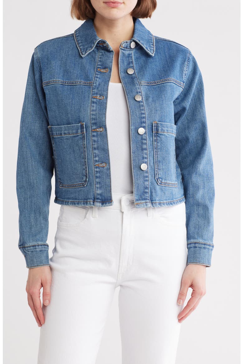 Crop Denim Jacket, Main, color, ANITA