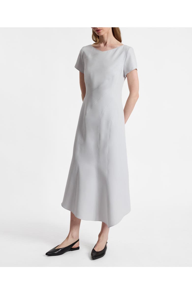 Santorelli Orba Short Sleeve Midi Dress in Soft Stretch Crepe, Main, color, 