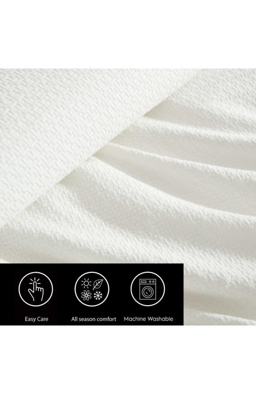 Vera Wang Threaded Basketweave Comforter & Shams Set In White