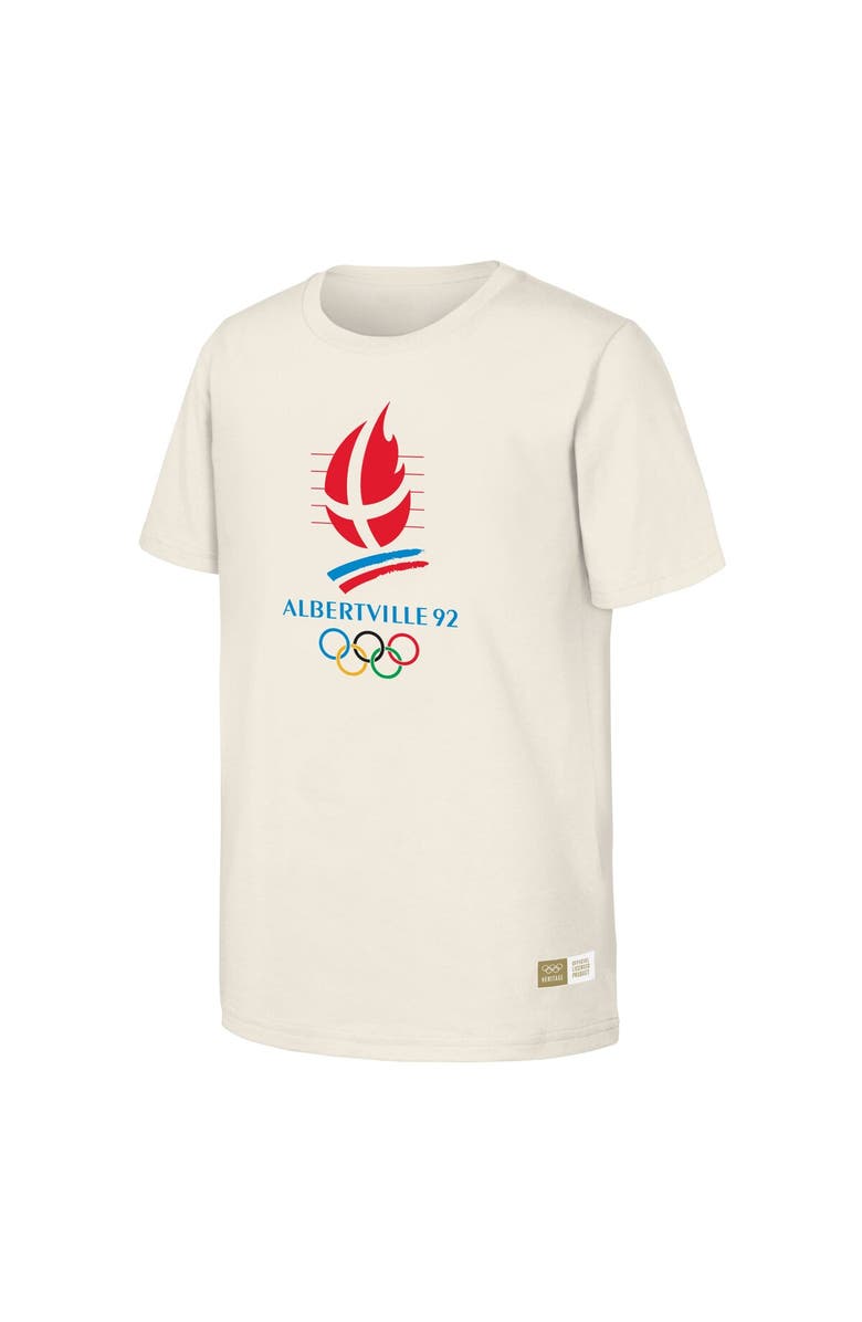 Outerstuff Men's Natural 1982 Albertville Games Olympic Heritage T-Shirt, Alternate, color, Natural