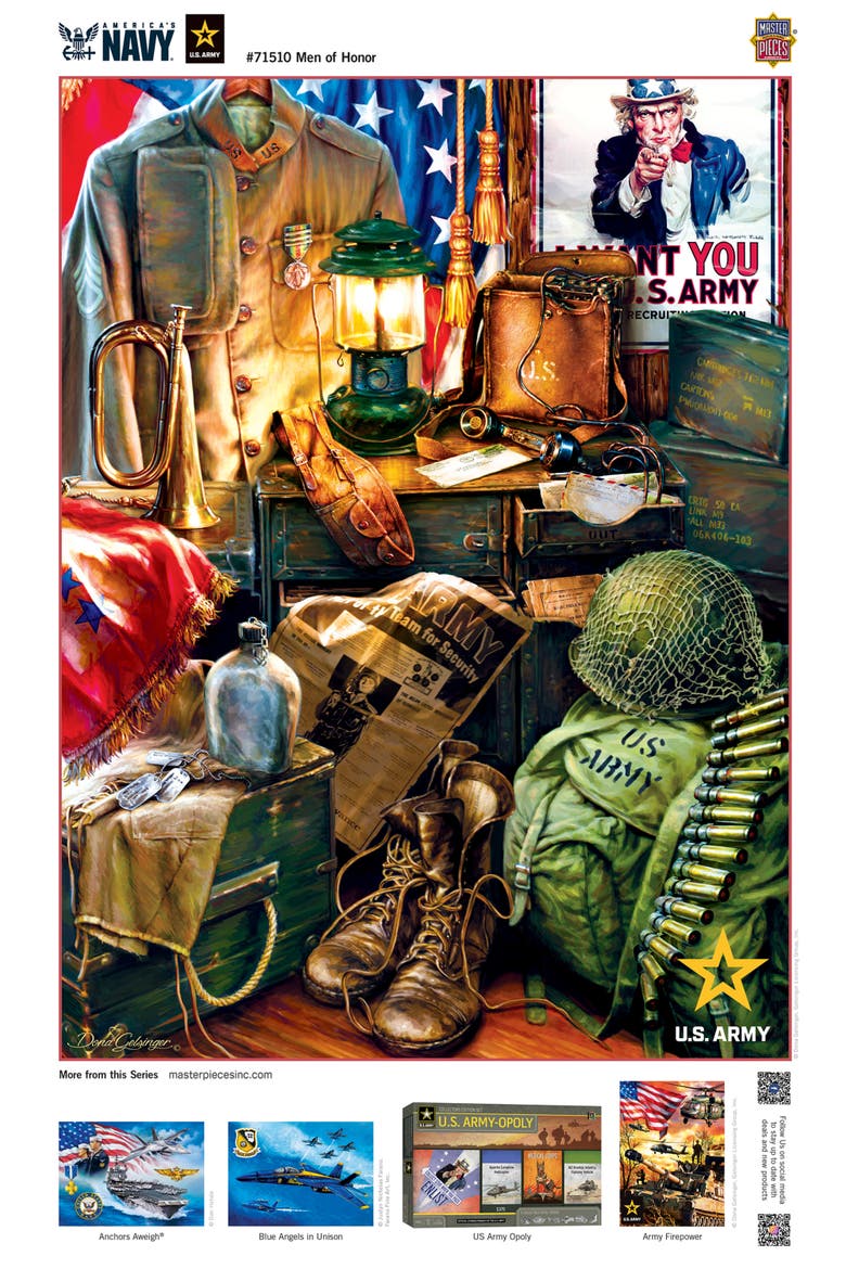 US Army Men of Honor 1000 Piece Puzzle, Alternate, color, Multicolor