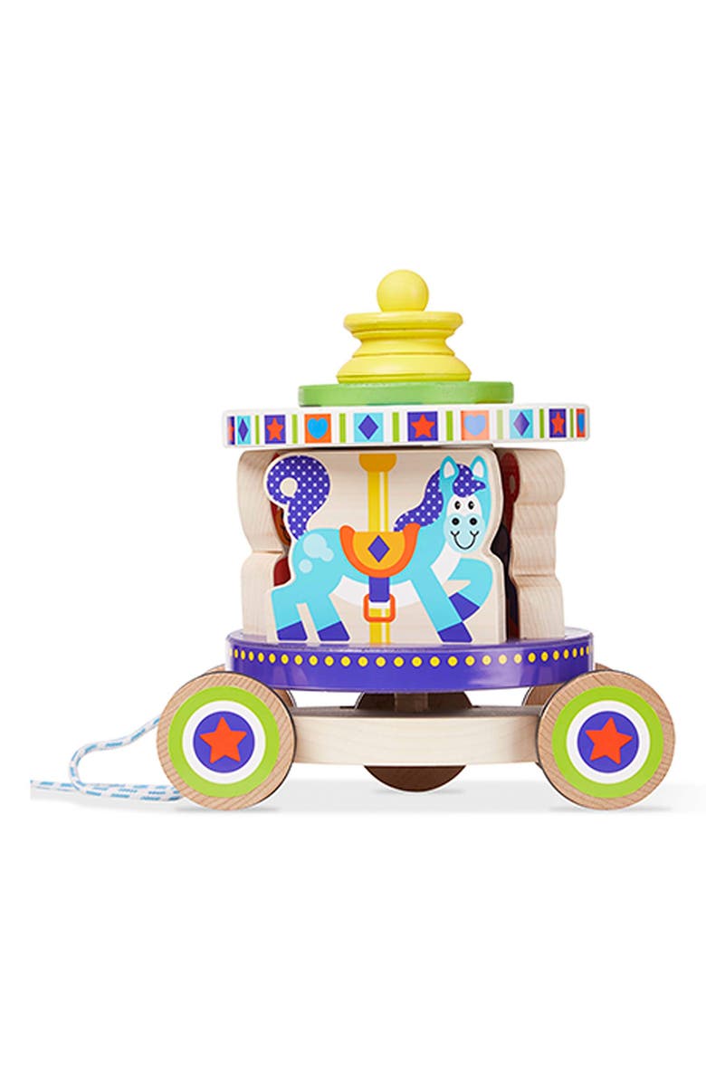 Melissa & Doug Carousel Pull Toy, Main, color, 