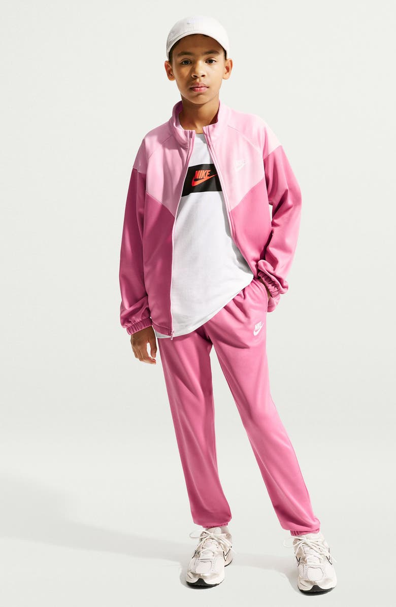 Nike Kids' Sportswear Dri-FIT Track Jacket & Pants Set, Main, color, Peony/ Medium Soft Pink/ White