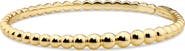 DEVATA Beaded Ball Bangle Bracelet in Gold Plated Sterling Silver