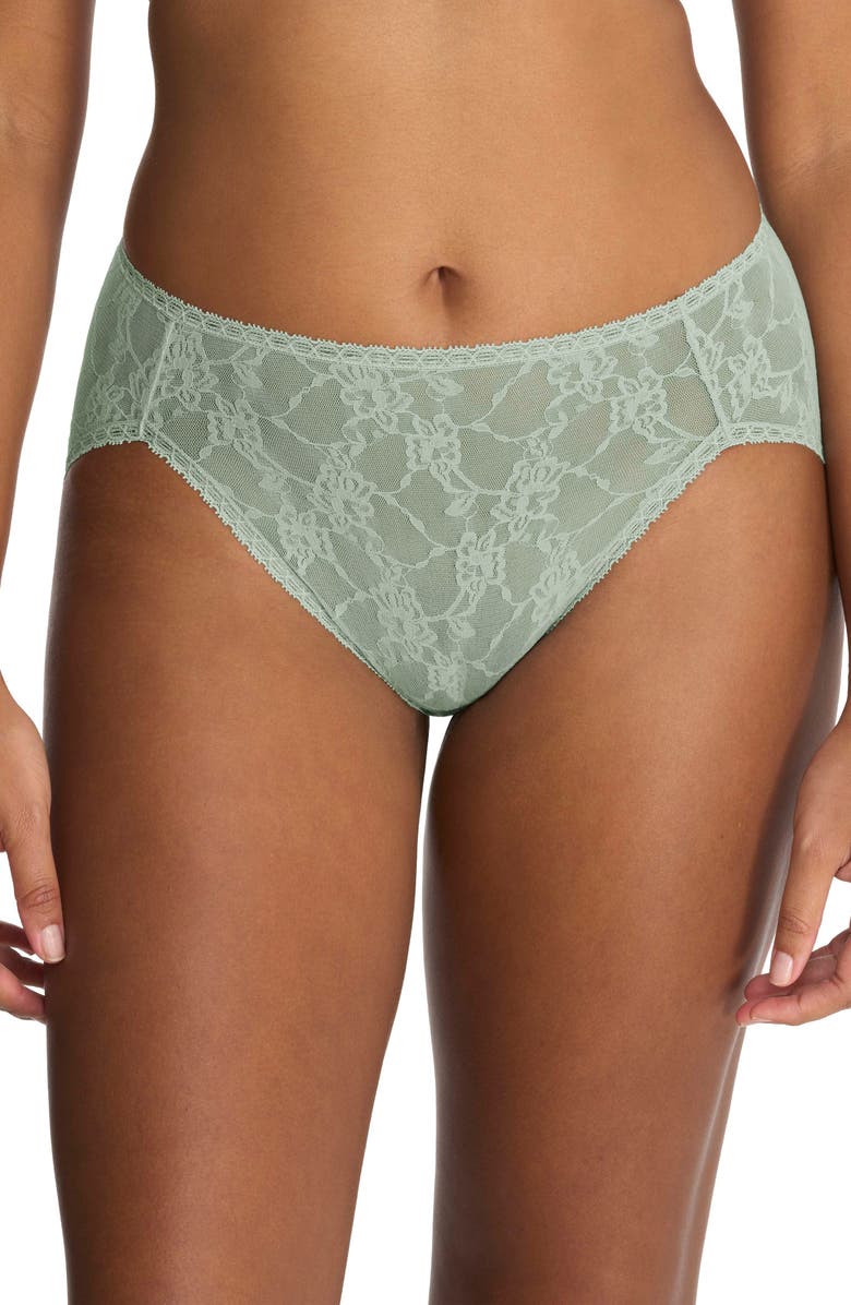 Natori Bliss Allure Lace French Cut Panties, Alternate, color, Meadow