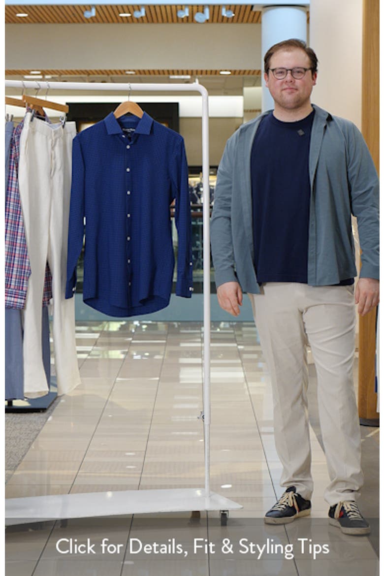 Leeward Trim Fit Midnight Navy Joel Plaid Button-Up Shirt video