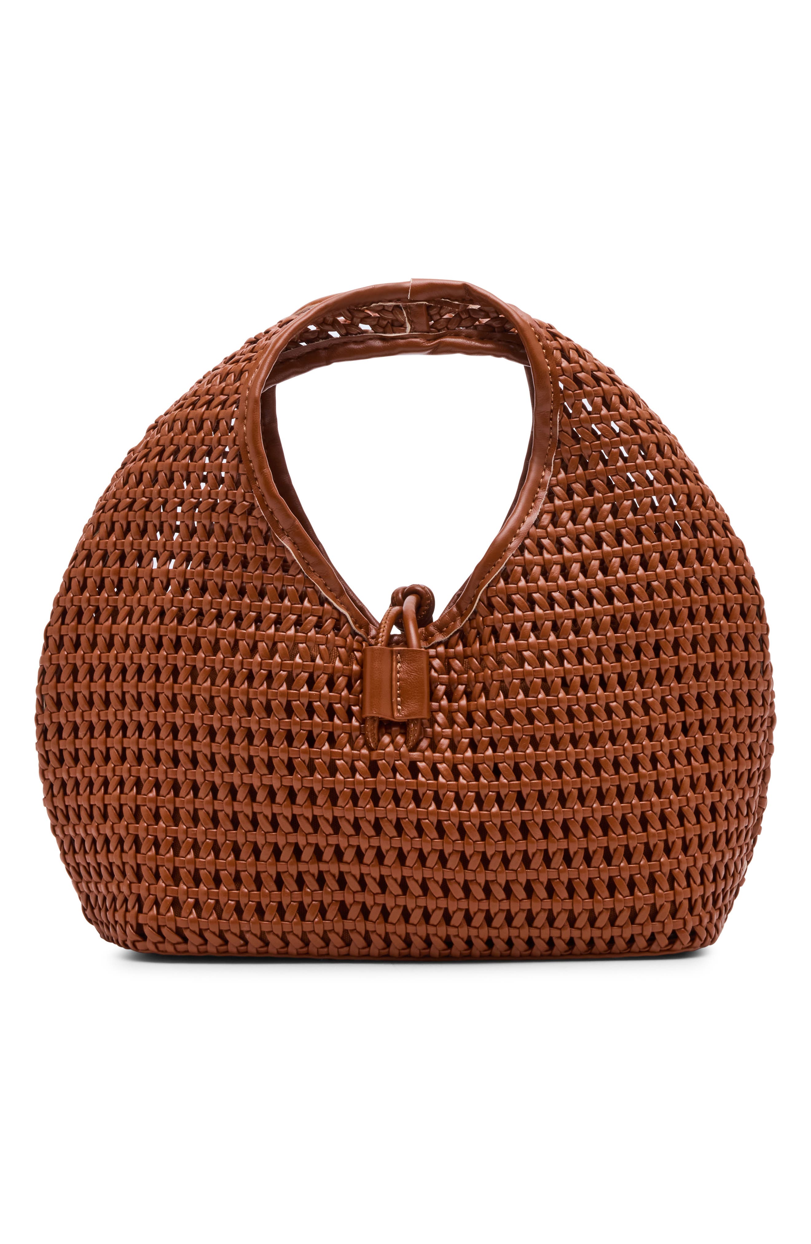 Dolce Vita Dahlia Woven Handbag, Alternate, color, Cognac