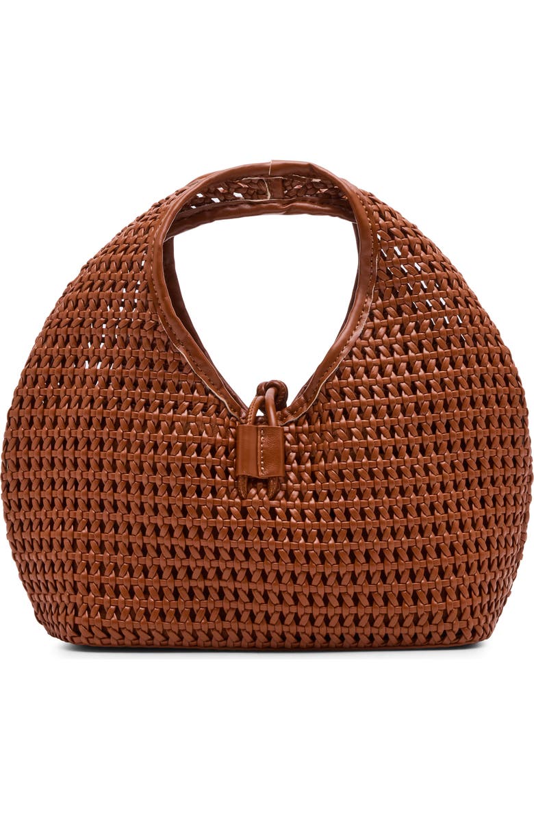 Dolce Vita Dahlia Woven Handbag, Alternate, color, Cognac