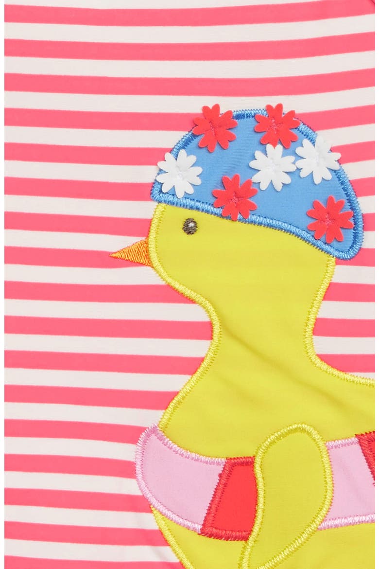 Pretty Frill Appliqué One-Piece Swimsuit, Alternate, color, PNK BRUSH PINK/ IVORY CHICK