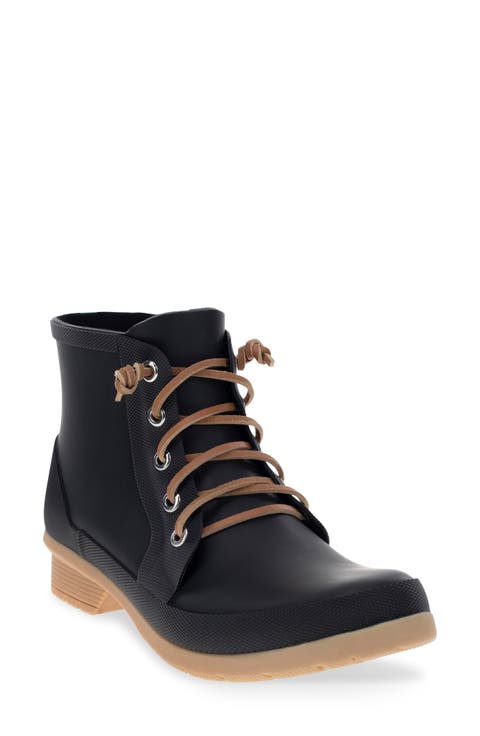Waterproof Lace Up Bootie