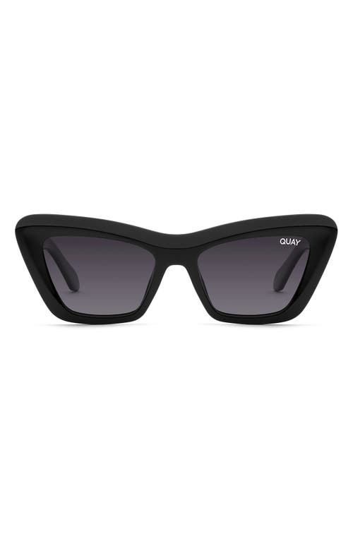 Quay On The Radio 50mm Polarized Cat Eye Sunglasses In Black