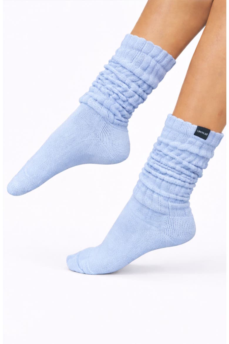 5-Pack Mid-Calf Fashion Boot Scrunch Socks, Alternate, color, Powder Blue