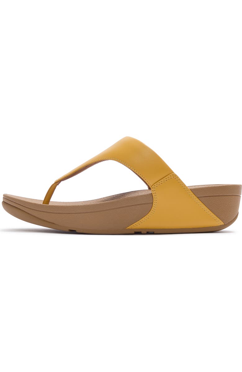 FitFlop Lulu Leather Toe Post Sandal, Alternate, color, Turmeric