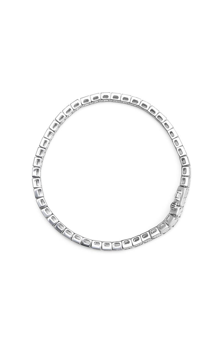 Haus of Brilliance Silver 1/4 Cttw Miracle Set Diamond and Bead Link 7.25" Tennis Bracelet, Alternate, color, White