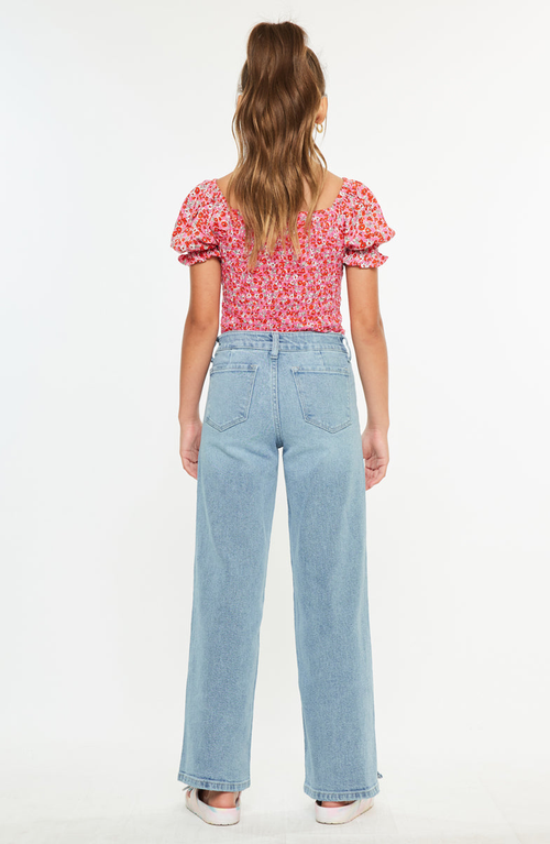 Kancan Aurora High-rise Wide-leg Jeans In Brown