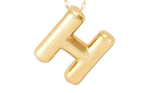 Frankie & Zoe Initial 'm' Pendant Necklace In Gold