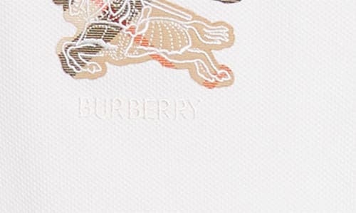 Burberry Priscilla Ekd Cotton Polo In White