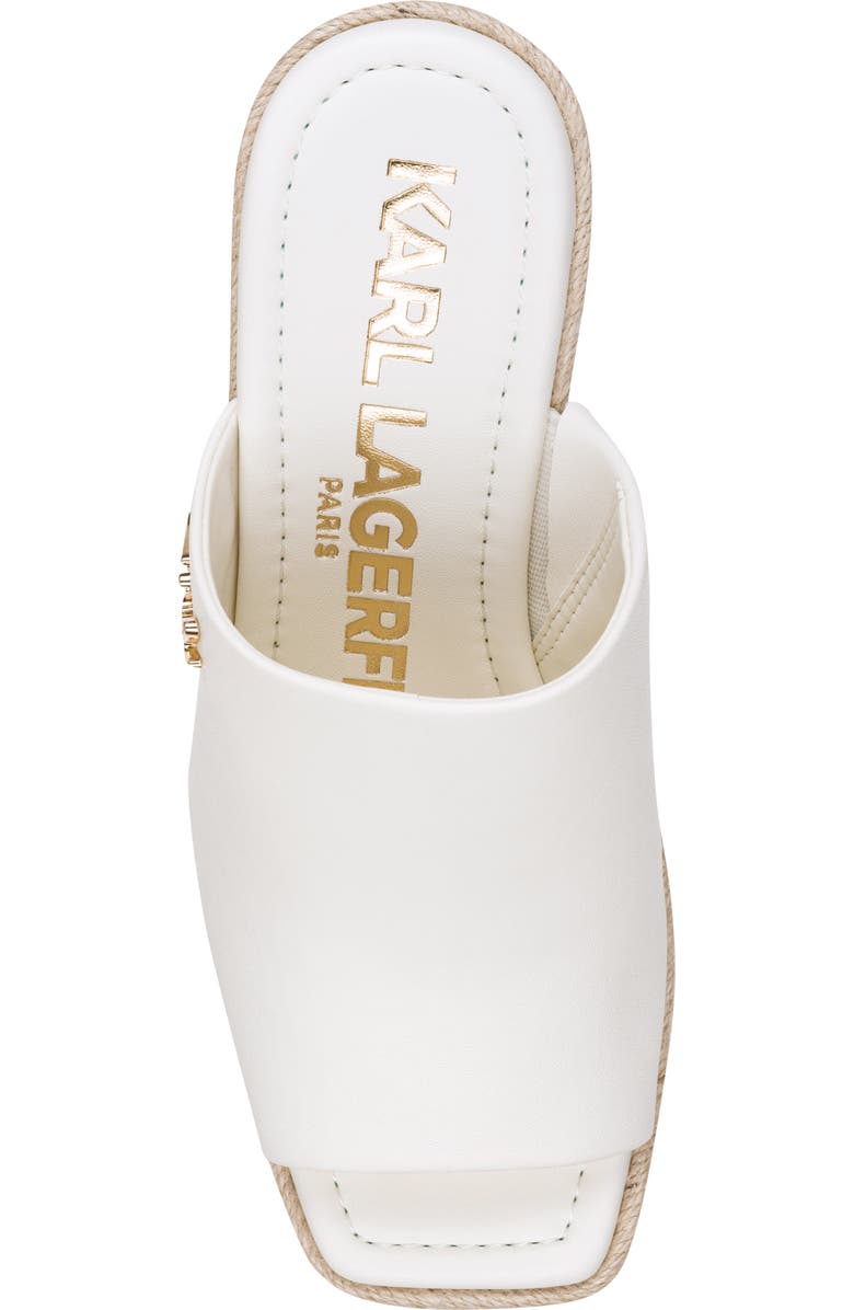 KARL LAGERFELD PARIS Corissa Espadrille Platform Wedge Slide Sandal, Alternate, color, Cream