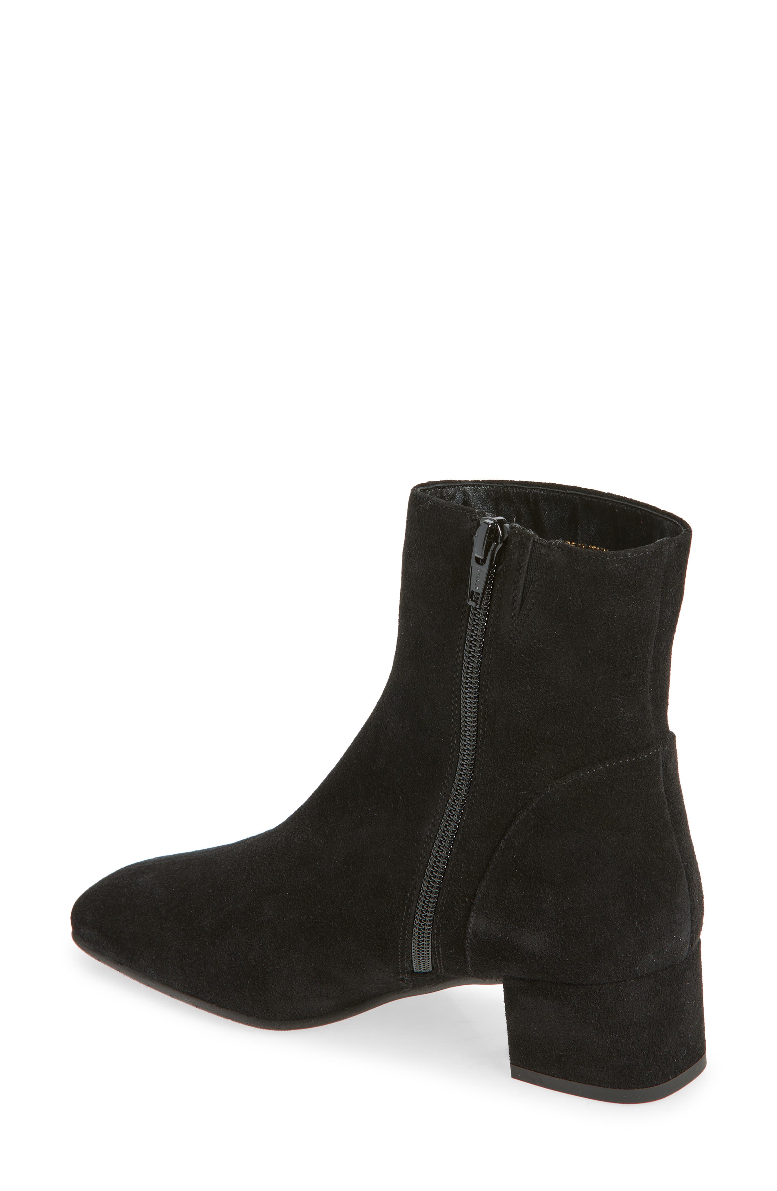 Aquatalia Loretta Weatherproof Suede Bootie, Alternate, color, Black Suede