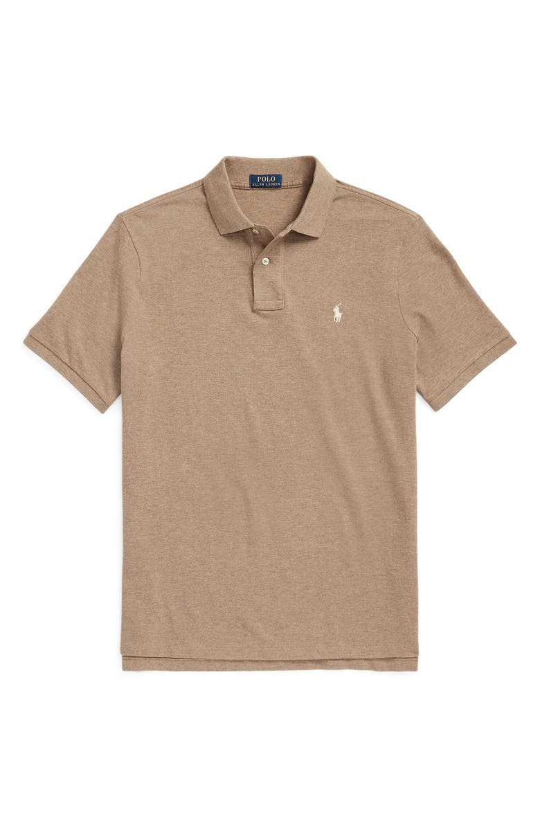 Polo Ralph Lauren Solid Cotton Polo Shirt, Alternate, color, Grey Cloud Heather