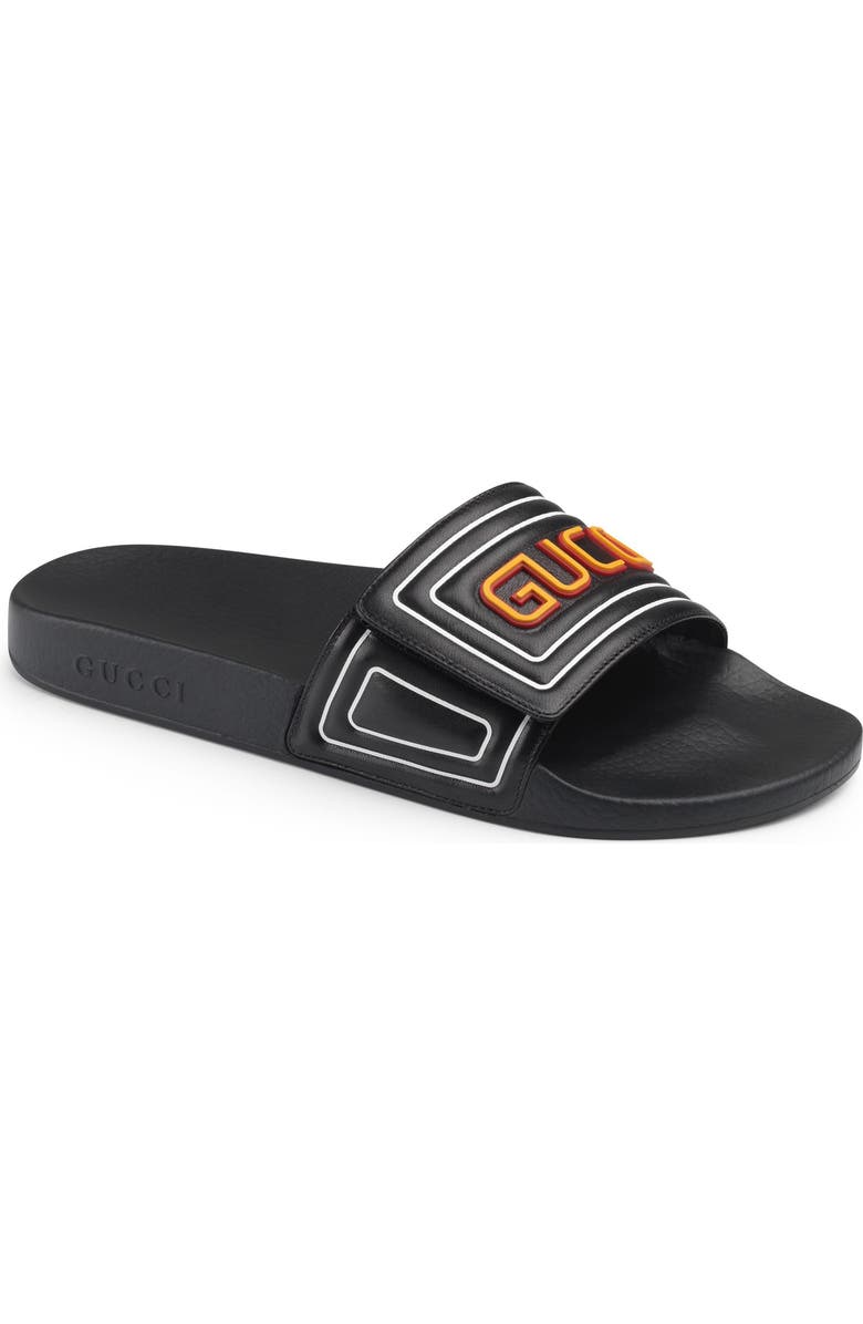 Gucci Logo Slide Sandal, Main, color,
