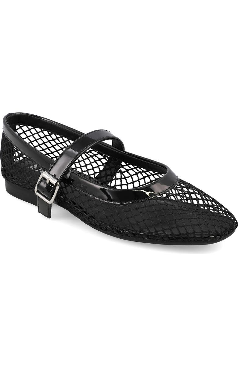 MIA Rayza Woven Mary Jane Flat, Main, color, Black