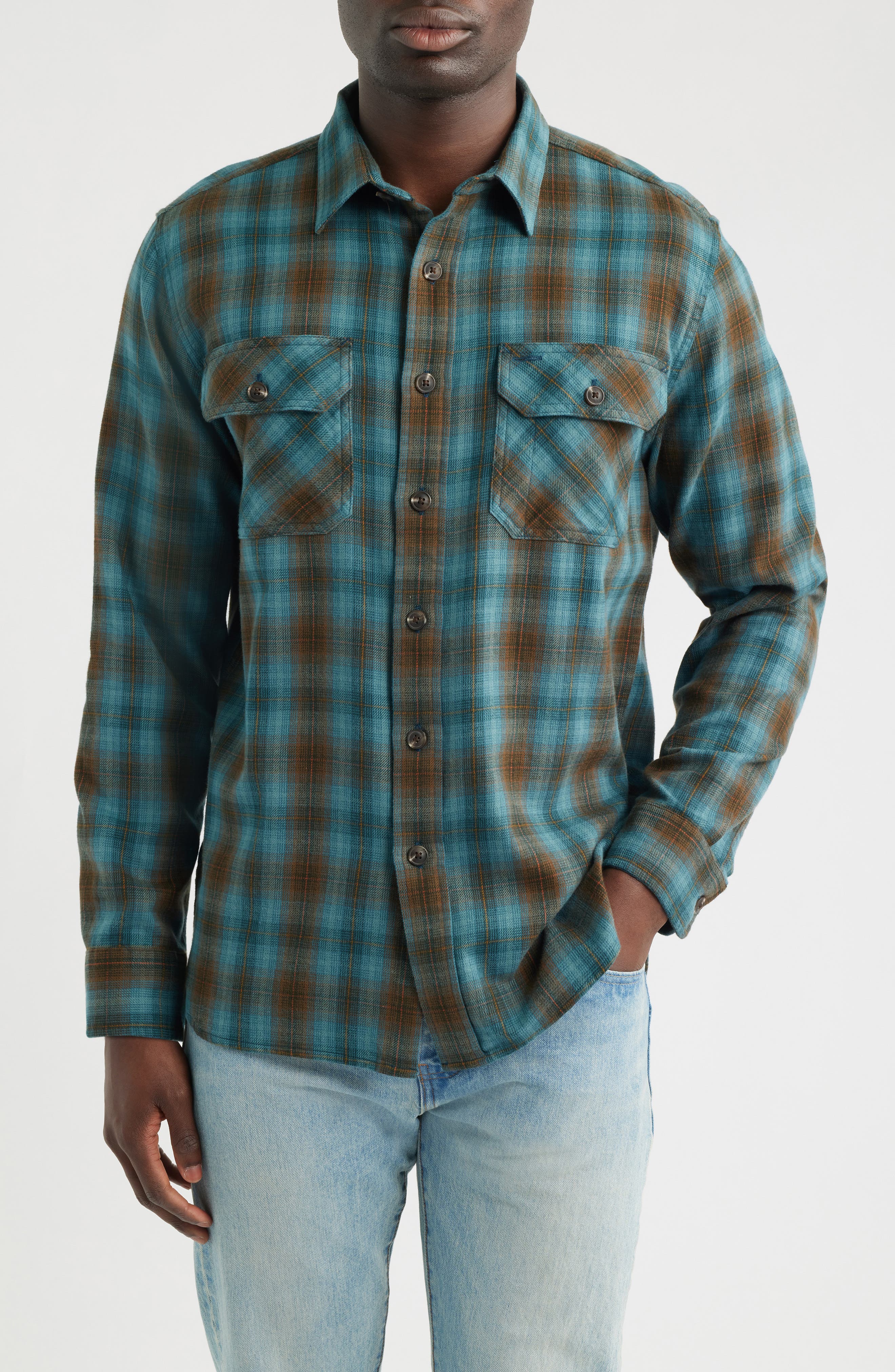 selected SEA BLUE MULTI PLAID