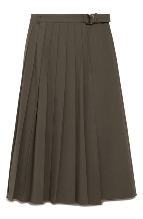 Pleated Maxi Skirt