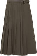 MANGO Pleated Maxi Skirt