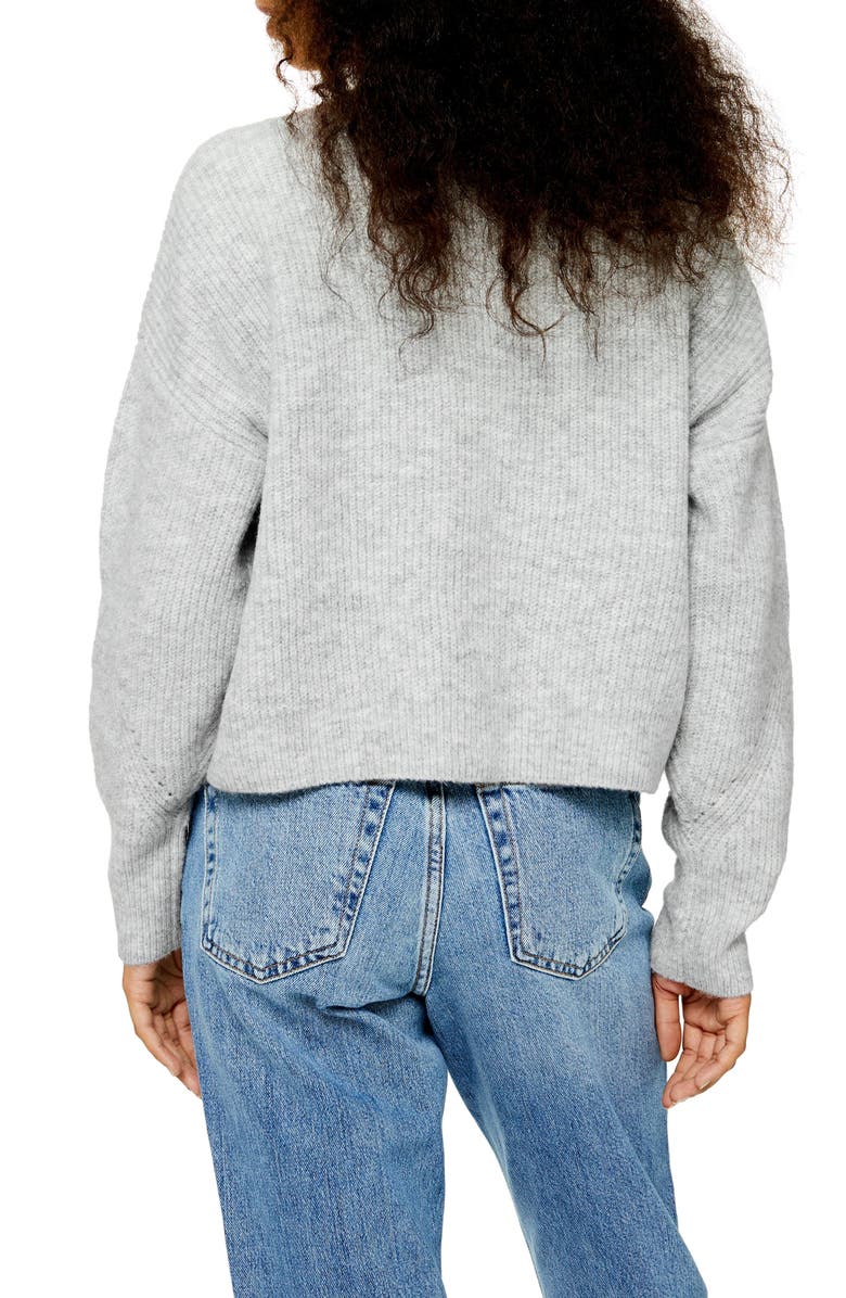 Topshop Crop Sweater, Alternate, color, 