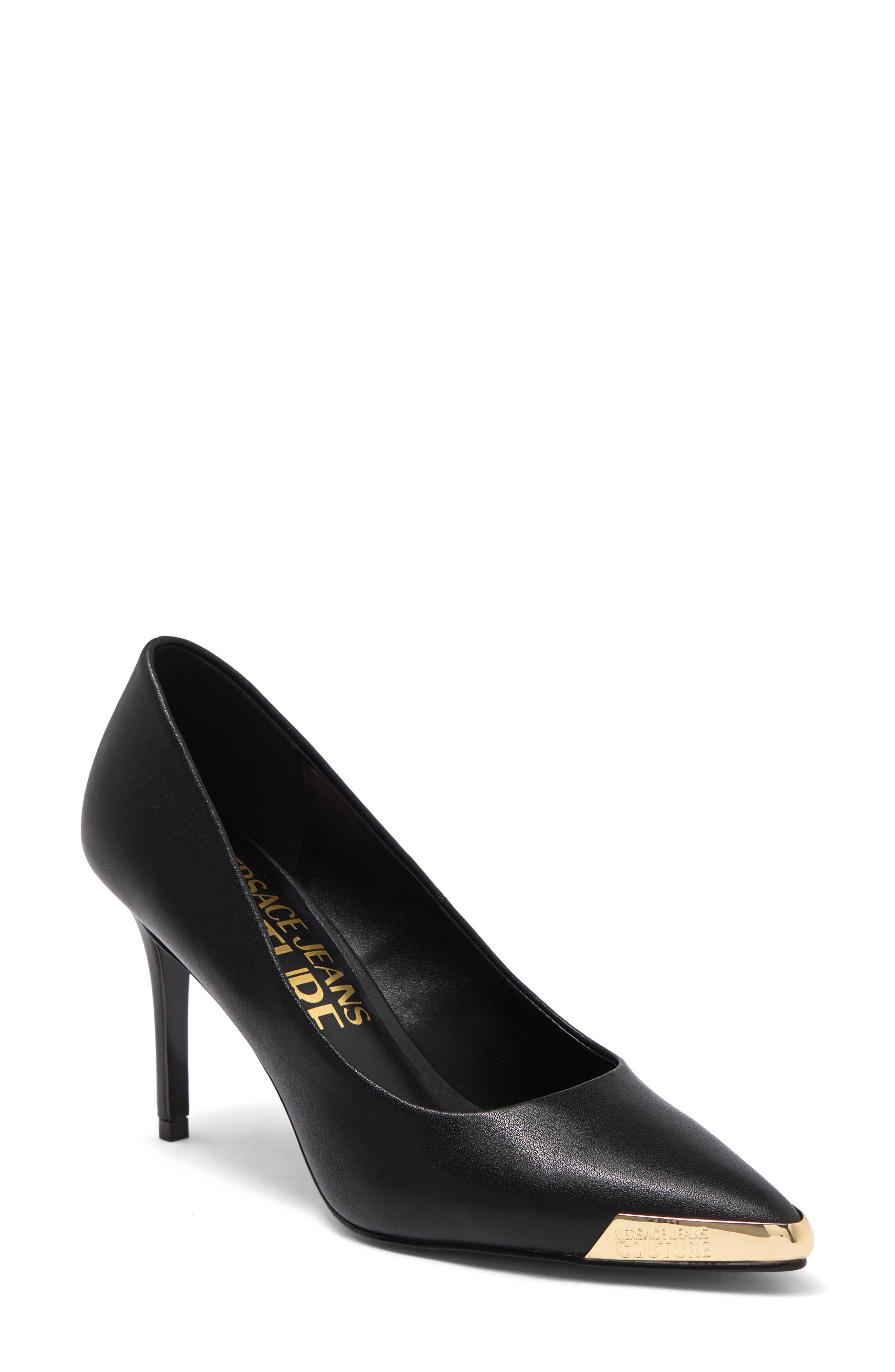 Versace Jeans Pointed Toe Slim Heel Pump, Main, color, 