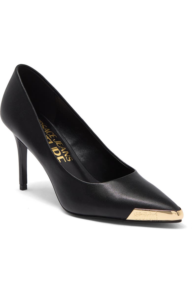 Versace Jeans Pointed Toe Slim Heel Pump, Main, color,