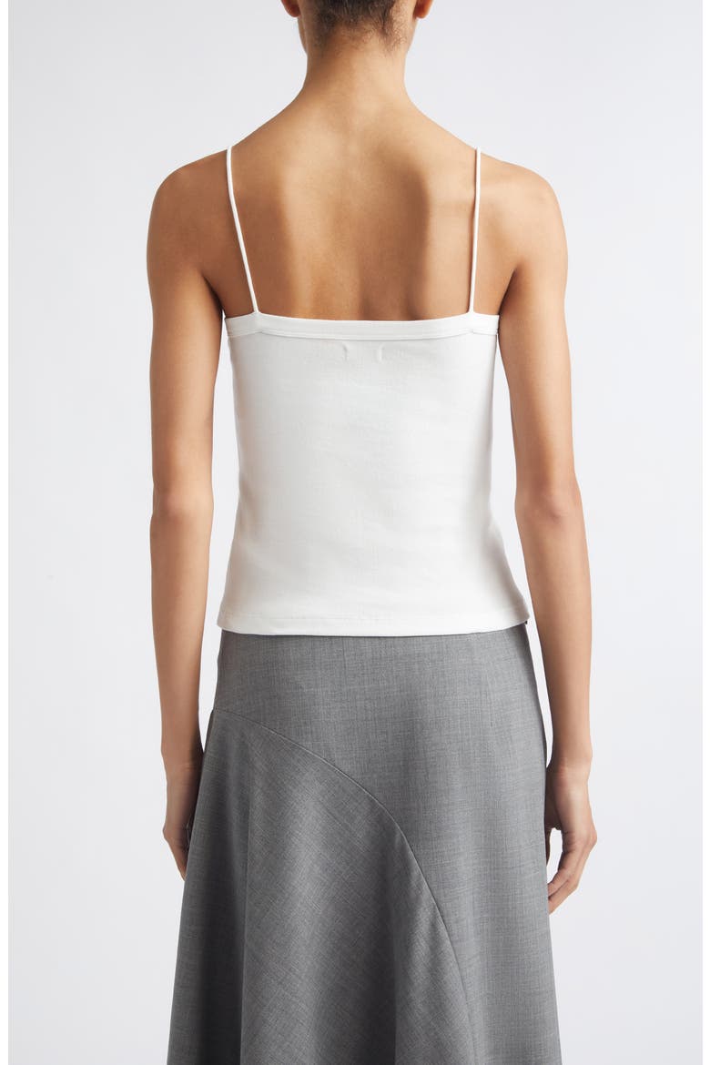 Square Neck Organic Cotton Cami, Alternate, color, WHITE