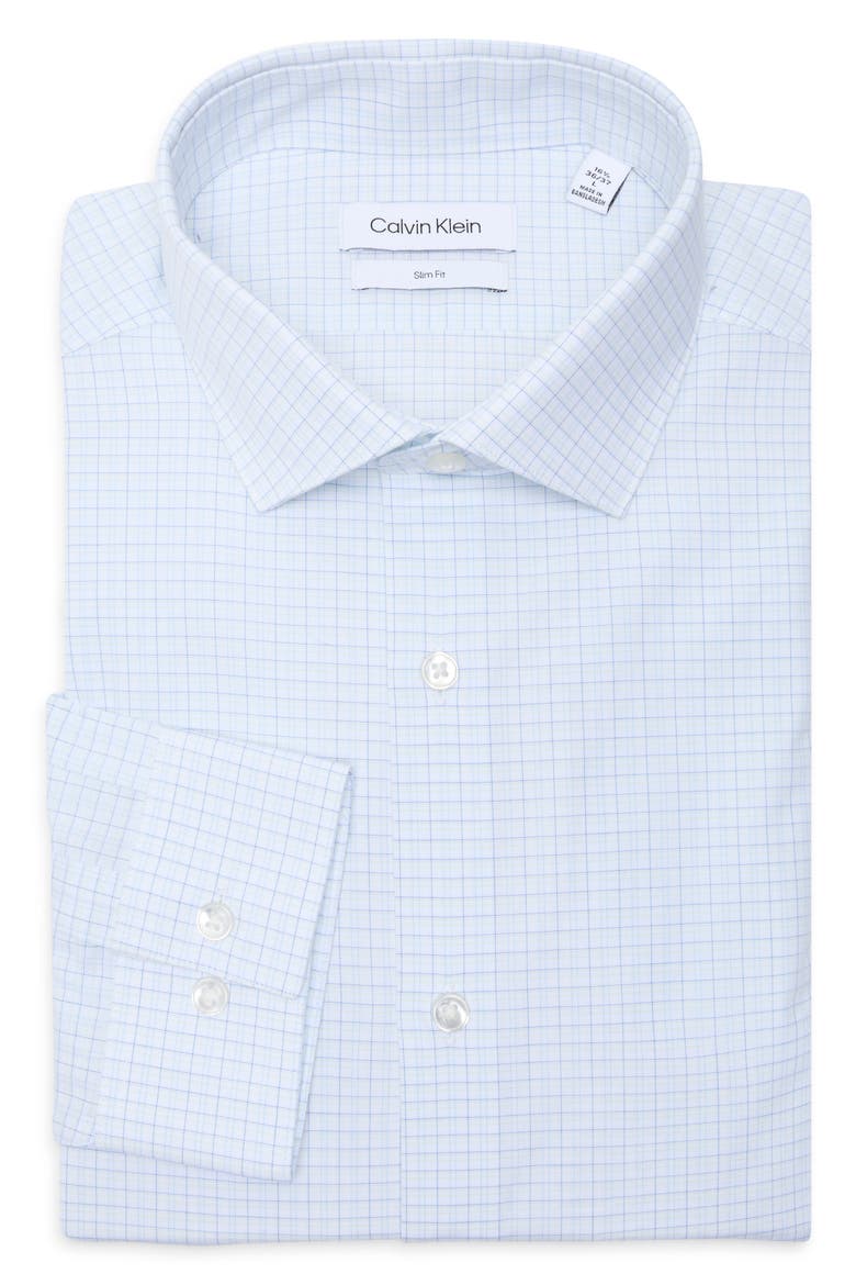 Slim Fit Check Print Dress Shirt, Alternate, color, GREEN MULTI