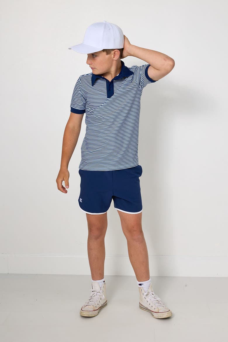 Thin Stripe Polo Shirt, Alternate, color, Navy
