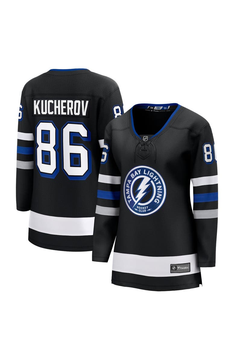 FANATICS Women's Fanatics Nikita Kucherov Black Tampa Bay Lightning Alternate Premier Breakaway Player Jersey, Alternate, color, Black