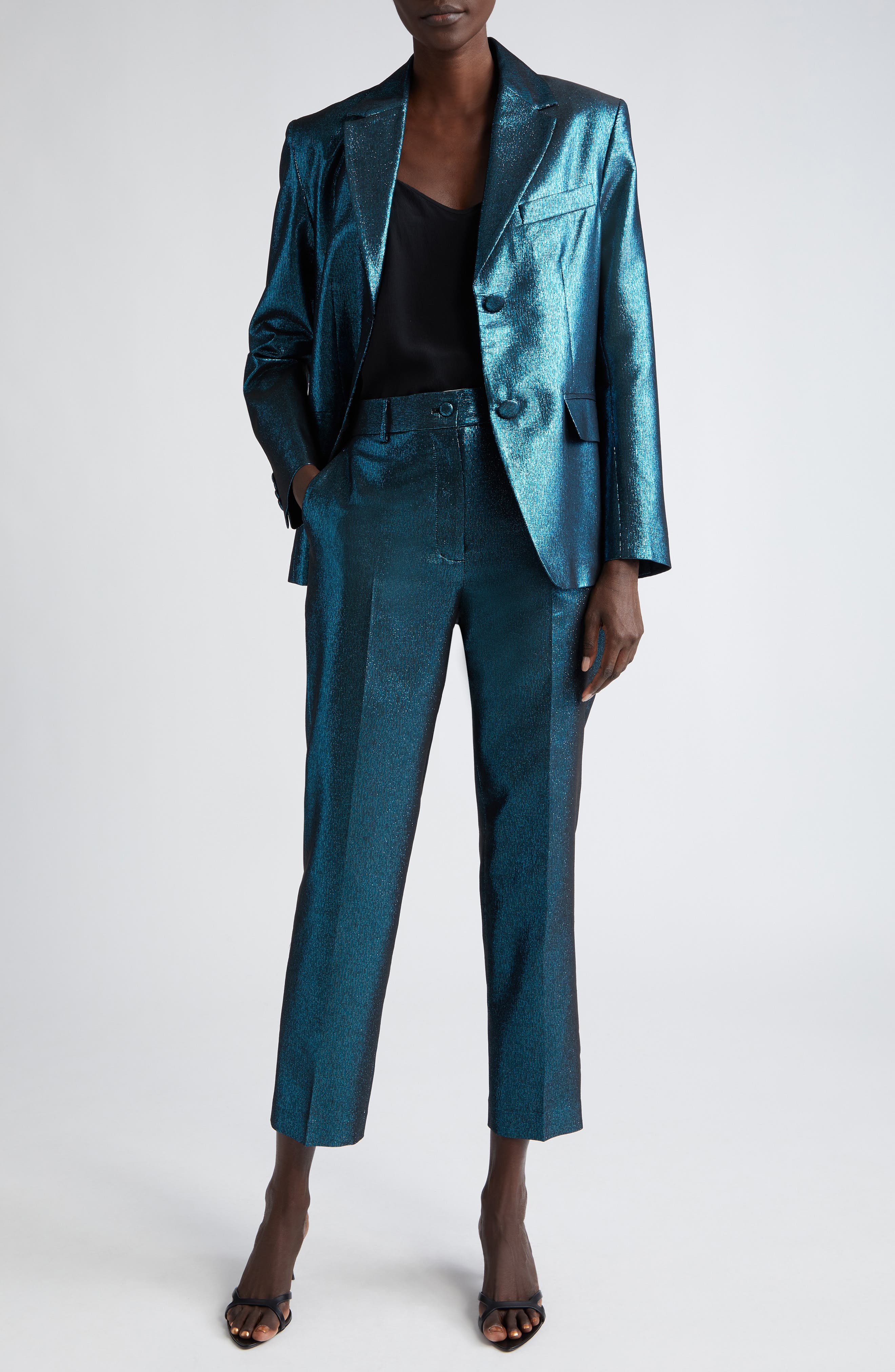 Metallic Stretch Blazer - image 2