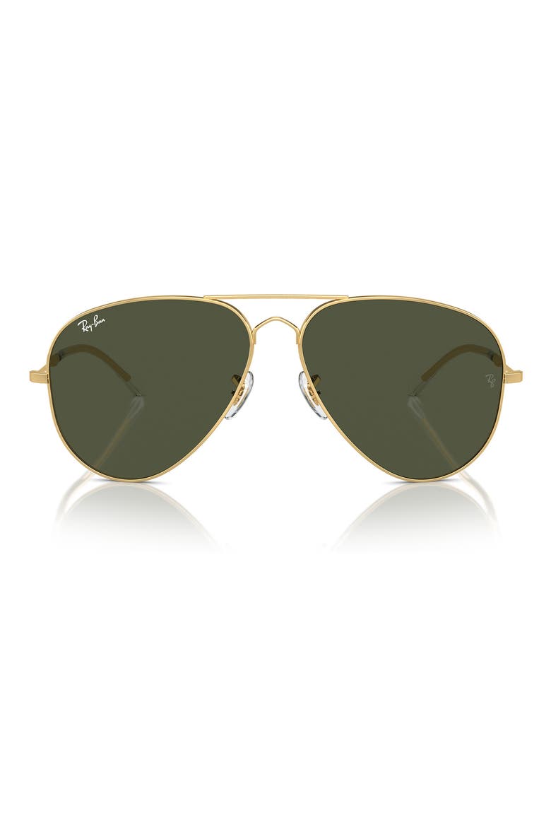 Old Aviator 62mm Oversize Sunglasses, Main, color, GOLD FLASH