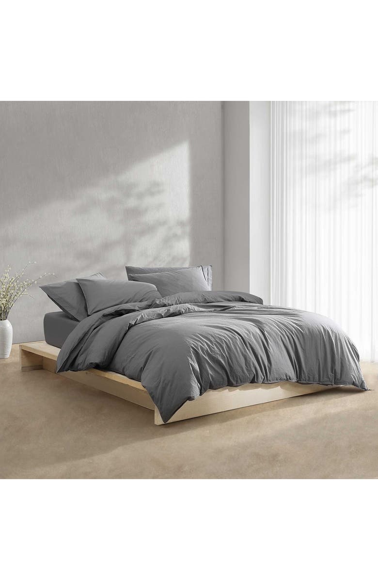 Calvin Klein Washed Percale Comforter & Sham Set, Alternate, color, Graphite